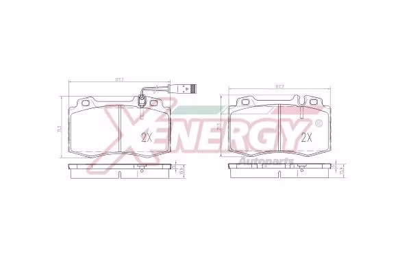AP XENERGY Kit pastiglie freno, Freno a disco