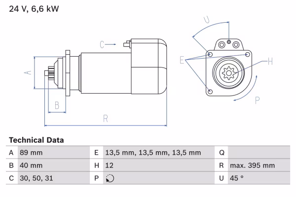 BOSCH Motorino d\'avviamento