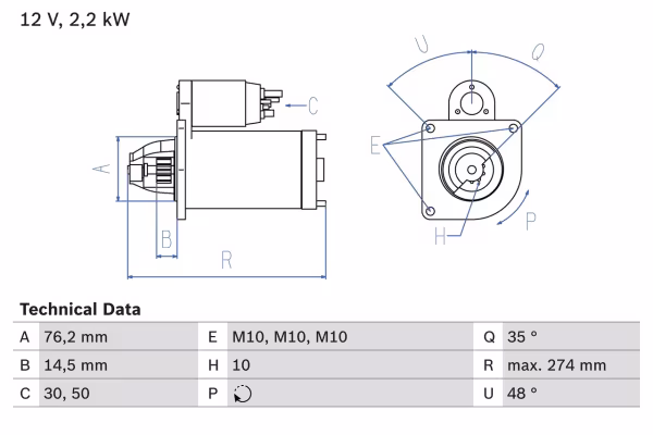 BOSCH Motorino d\'avviamento