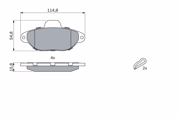 BOSCH Kit pastiglie freno, Freno a disco