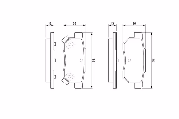 BOSCH Kit pastiglie freno, Freno a disco