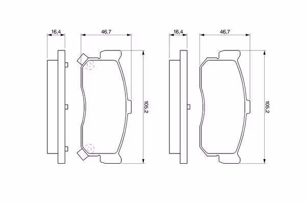 BOSCH Kit pastiglie freno, Freno a disco