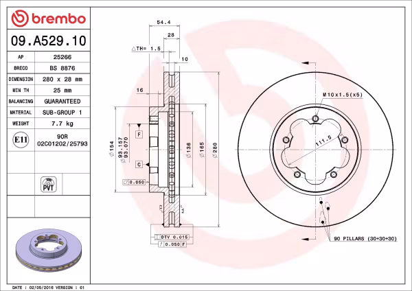 BREMBO Disco freno