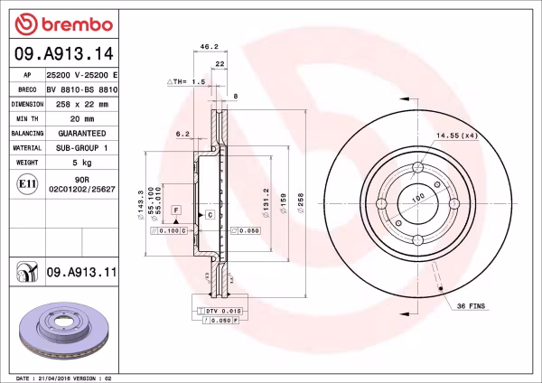 BREMBO Disco freno