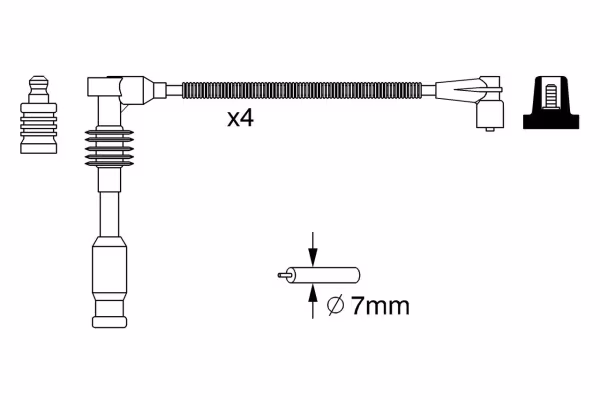 BOSCH Kit cavi accensione