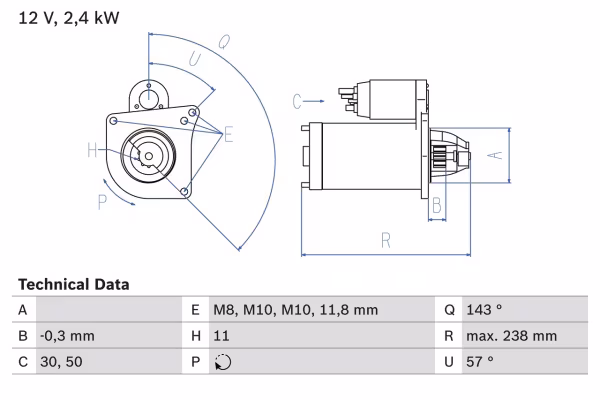 BOSCH Motorino d\'avviamento