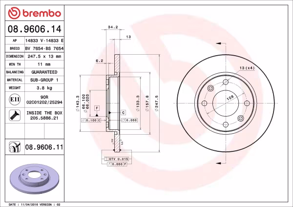 BREMBO Disco freno