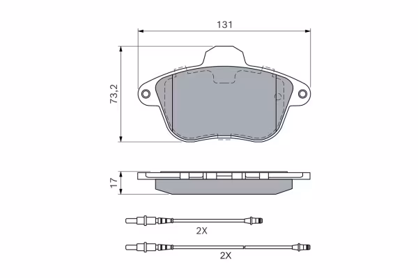 BOSCH Kit pastiglie freno, Freno a disco