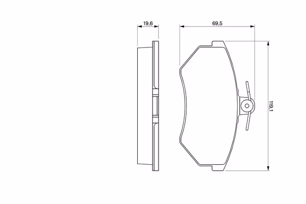 BOSCH Kit pastiglie freno, Freno a disco