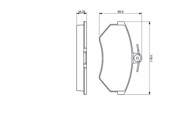 BOSCH Kit pastiglie freno, Freno a disco