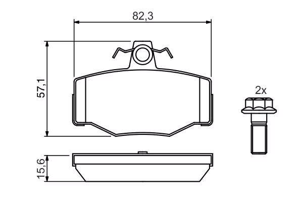 BOSCH Kit pastiglie freno, Freno a disco