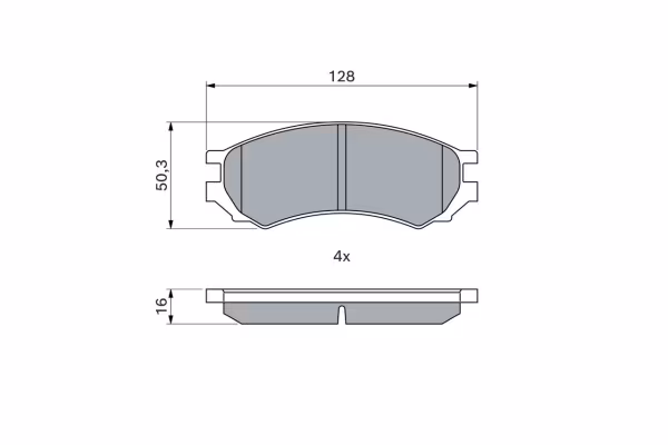 BOSCH Kit pastiglie freno, Freno a disco