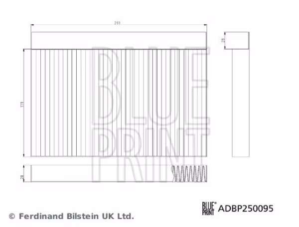 BLUE PRINT Filtro, Aria abitacolo