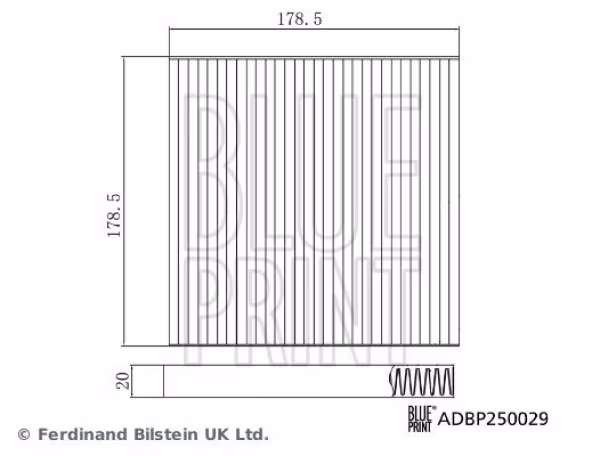 BLUE PRINT Filtro, Aria abitacolo