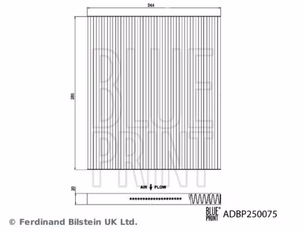 BLUE PRINT Filtro, Aria abitacolo