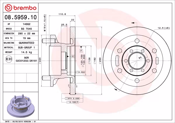 BREMBO Disco freno