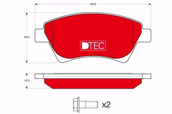 TRW Kit pastiglie freno, Freno a disco