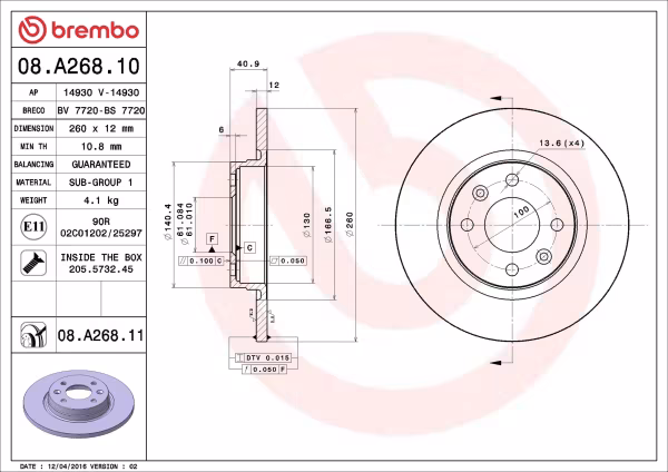 BREMBO Disco freno