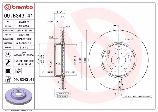 BREMBO Disco freno