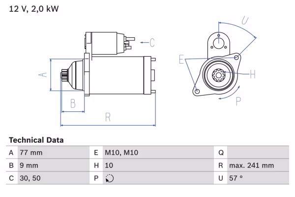 BOSCH Motorino d\'avviamento