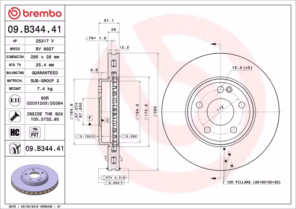 BREMBO Disco freno