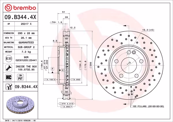 BREMBO Disco freno