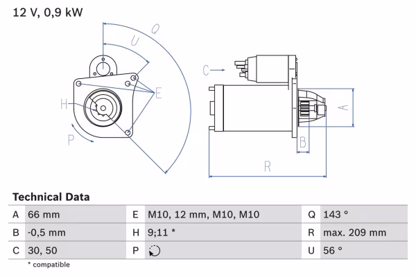 BOSCH Motorino d\'avviamento
