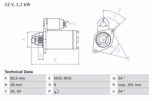 BOSCH Motorino d\'avviamento
