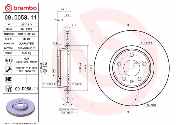 BREMBO Disco freno