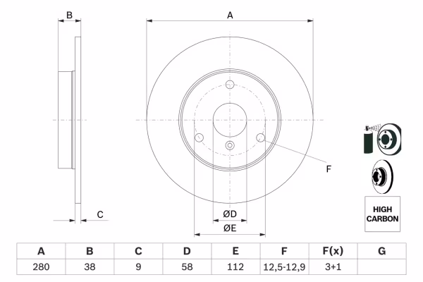 BOSCH Disco freno