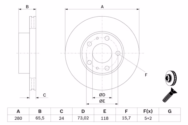 BOSCH Disco freno