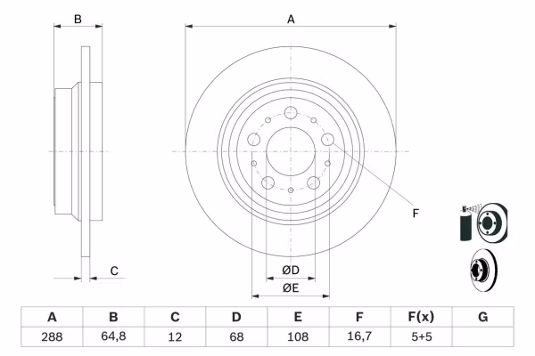 BOSCH Disco freno