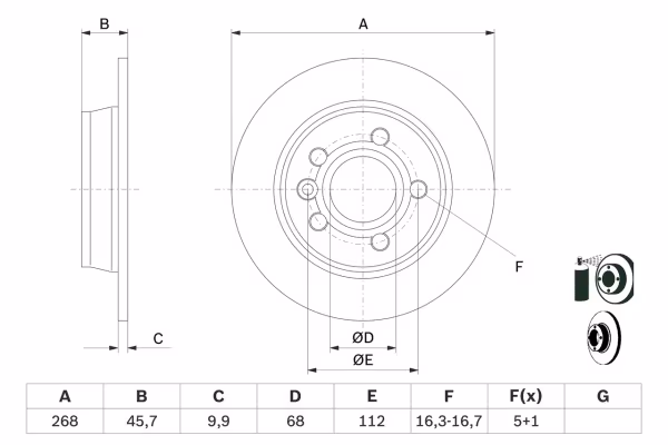 BOSCH Disco freno