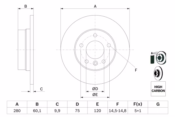 BOSCH Disco freno