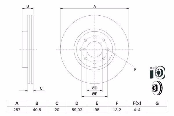 BOSCH Disco freno