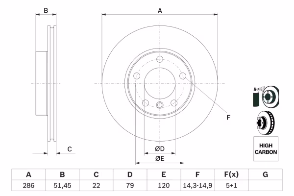 BOSCH Disco freno