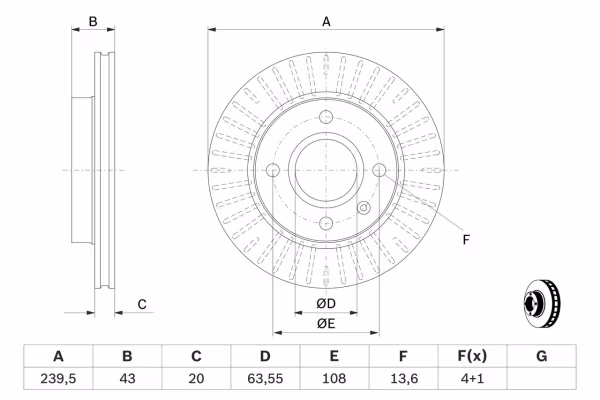 BOSCH Disco freno