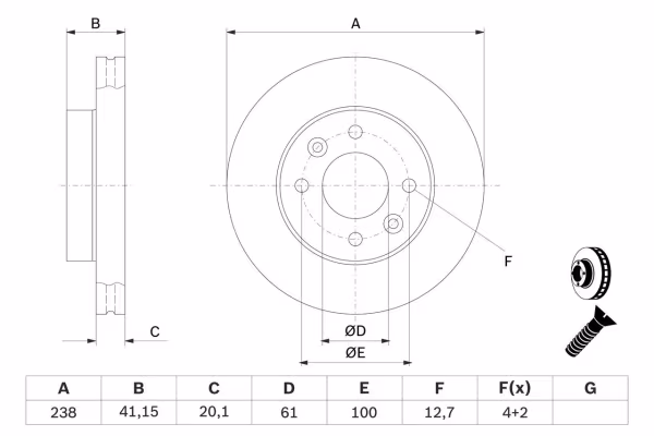 BOSCH Disco freno