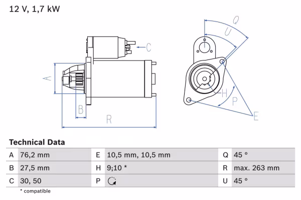 BOSCH Motorino d\'avviamento