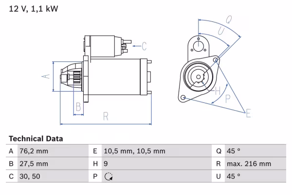 BOSCH Motorino d\'avviamento