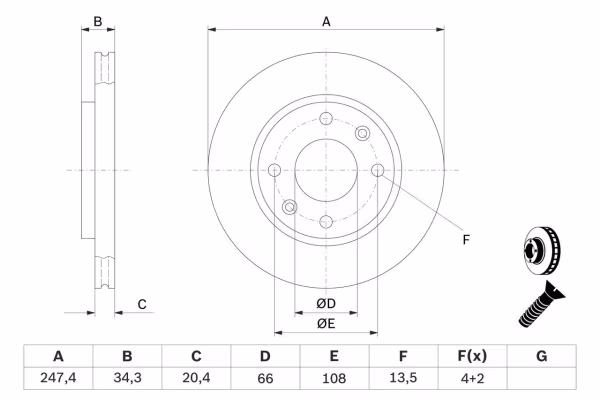 BOSCH Disco freno