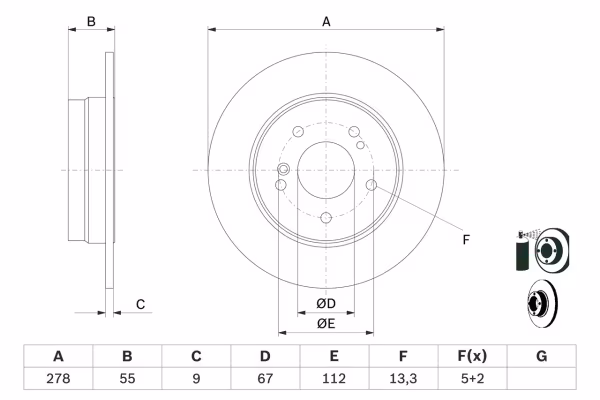 BOSCH Disco freno