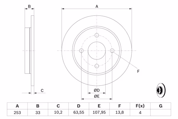 BOSCH Disco freno