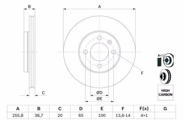 BOSCH Disco freno