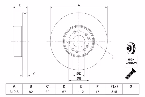 BOSCH Disco freno