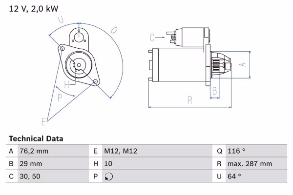 BOSCH Motorino d\'avviamento