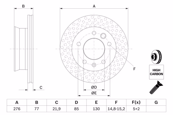 BOSCH Disco freno