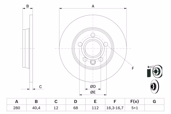 BOSCH Disco freno