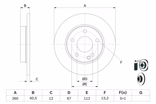 BOSCH Disco freno