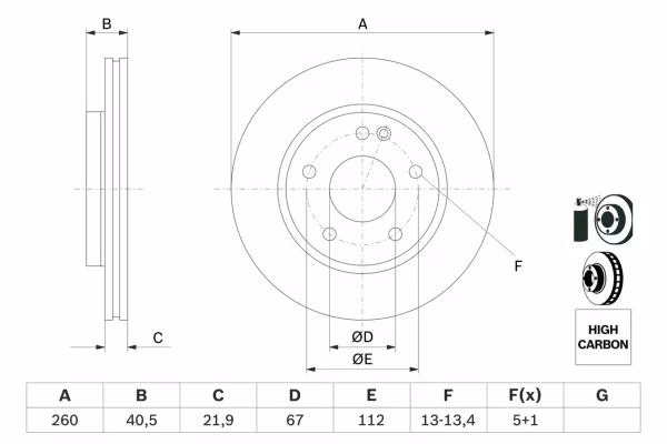 BOSCH Disco freno